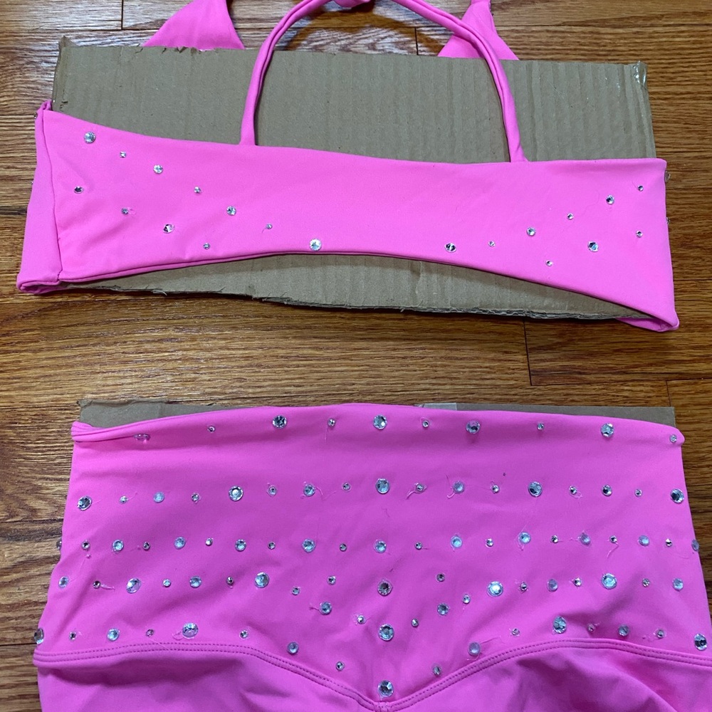Custom Rhinestone Pro-Cheer Audition Outfit - M/L - Picture 6 of 8